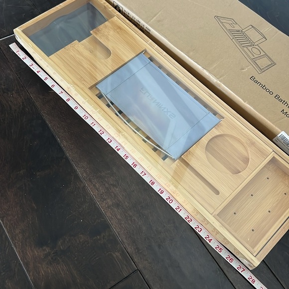 Bamboo boho Bathtub Caddy Tray NIB - Picture 9 of 10